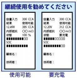 バッテリーCCAテスタープリンター付き