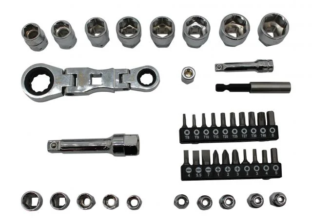 43PCS ダブルエンド首振りラチェットソケットセット