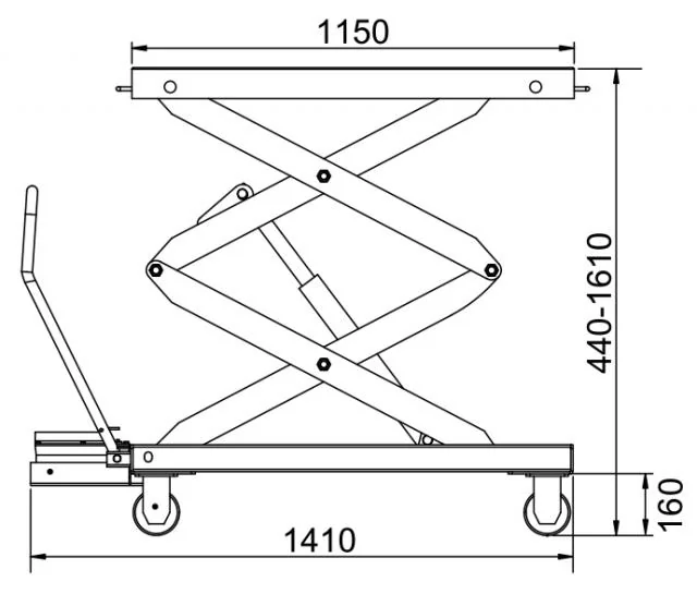 500kg　油圧テーブルリフト