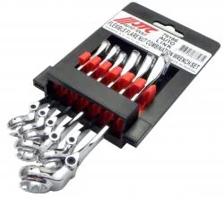 6PCS コンビネーション首振りフレアナットレンチセット