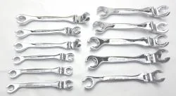 11PCS　コンビネーション首振りフレアナットレンチセット